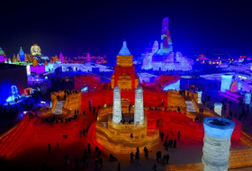Frigid northern China hosts snow and ice sculpture festival